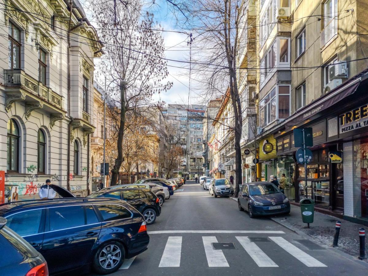 Ferienwohnung Victoriei Blue Bukarest Exterior foto